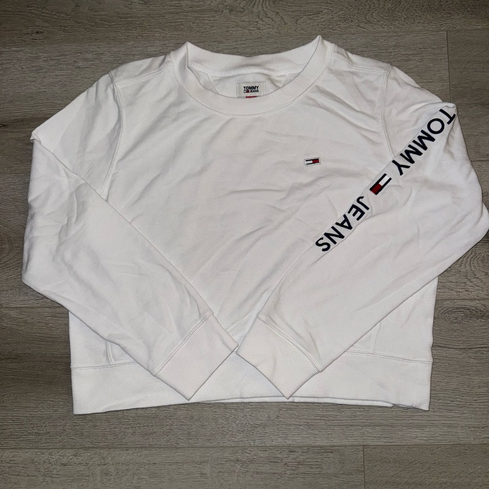 Tommy Jeans White Sweatshirt with Logo
